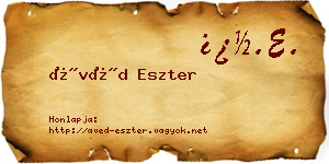 Ávéd Eszter névjegykártya
