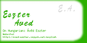 eszter aved business card