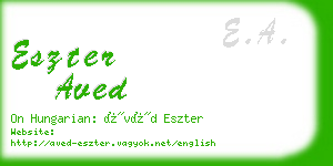 eszter aved business card